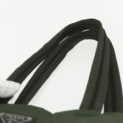 Prada PRADA Tote Bag Nylon Green Silver Authentic 151686