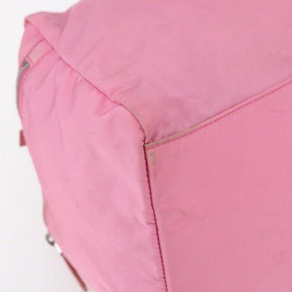 Prada PRADA Hand Bag Nylon Pink Silver Authentic 155083