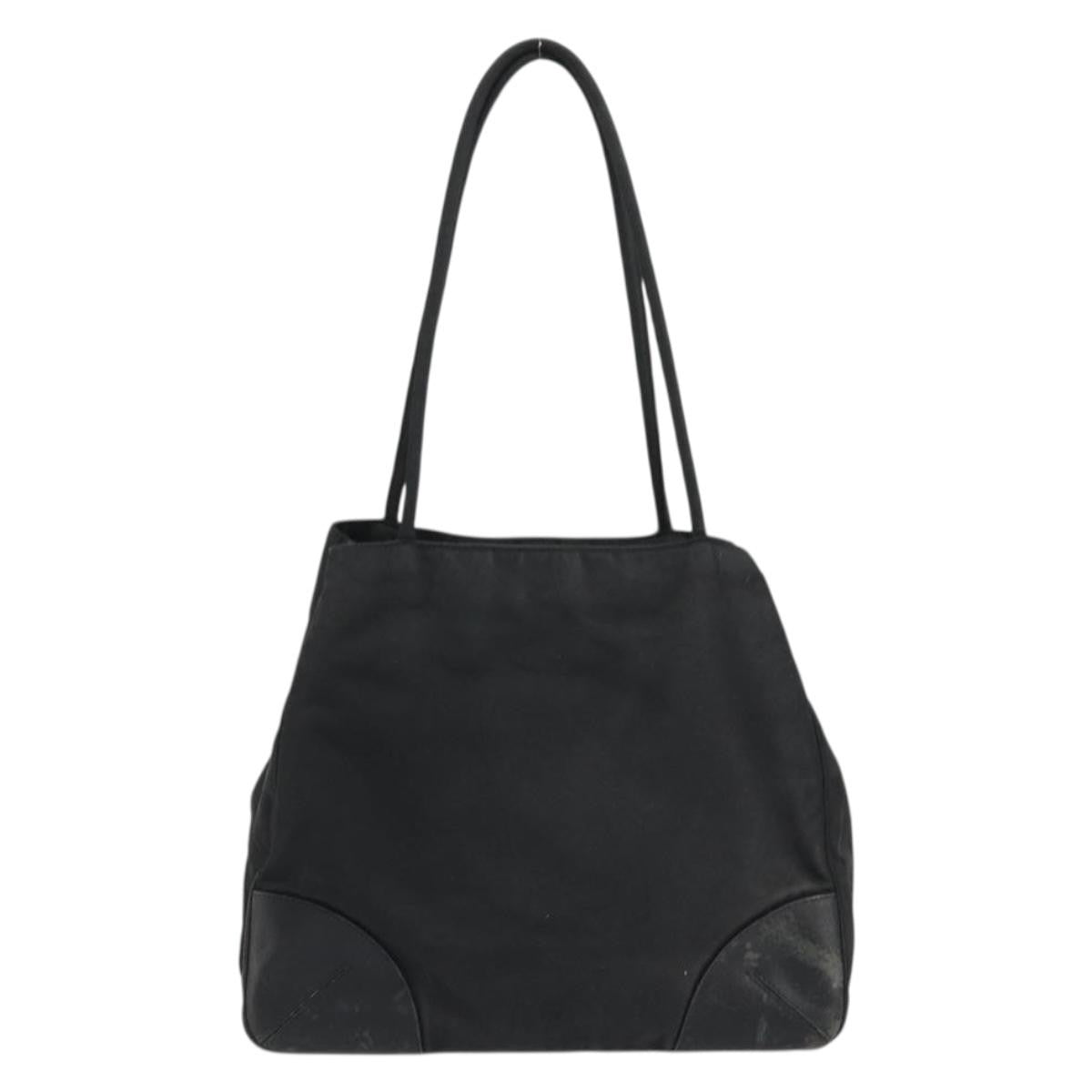 Prada PRADA Tote Bag Nylon Black Silver Authentic 175396