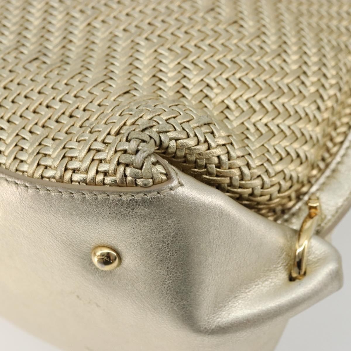 Salvatore Ferragamo Salvatore Ferragamo Sofia Gancini Hand Bag Leather 2way Gold Authentic 179912A