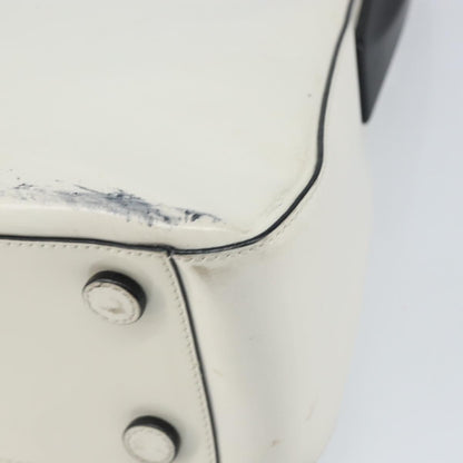 Prada PRADA Shoulder Bag Patent leather White Silver Authentic 162846