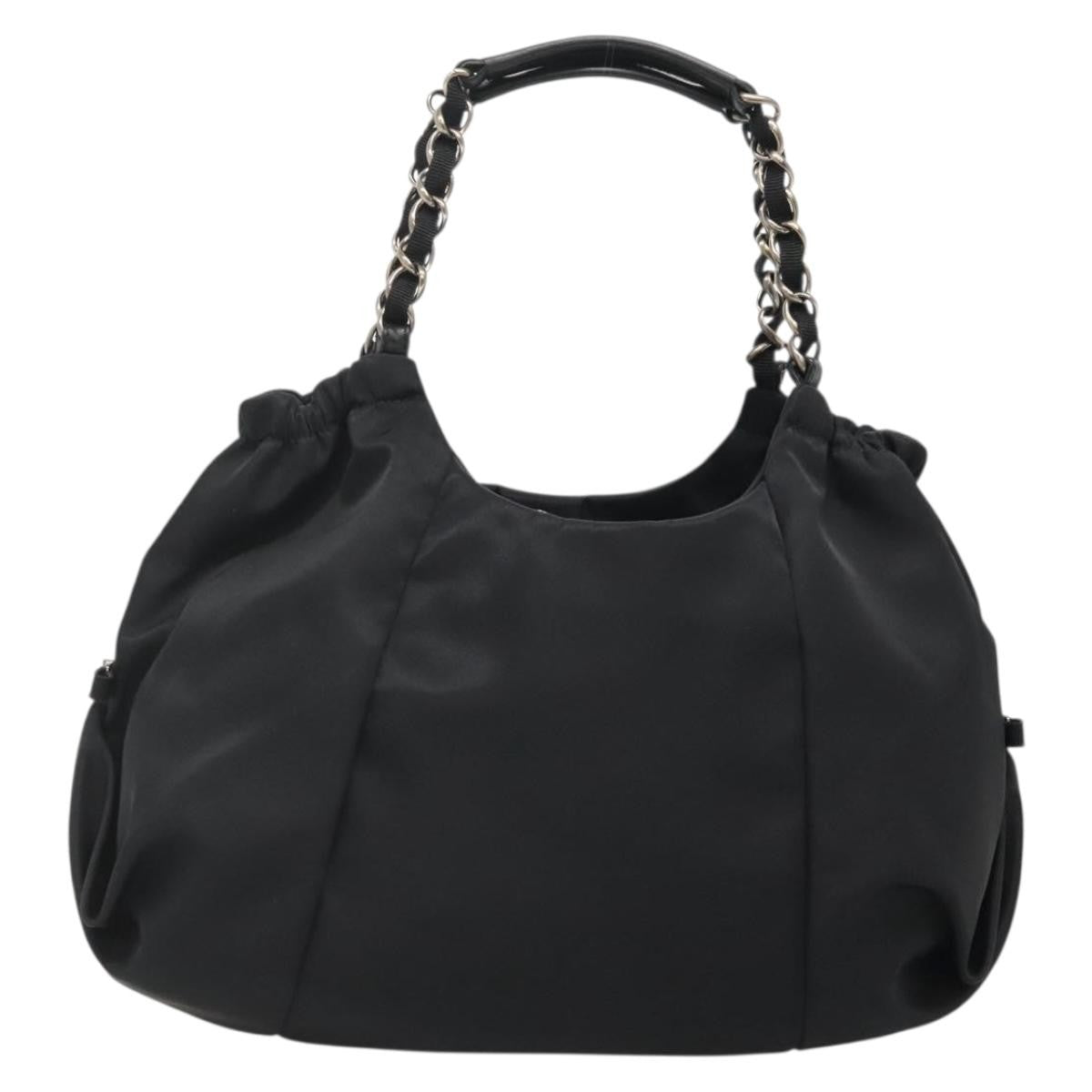 Salvatore Ferragamo Salvatore Ferragamo Chain Shoulder Bag Nylon Black Authentic 129646