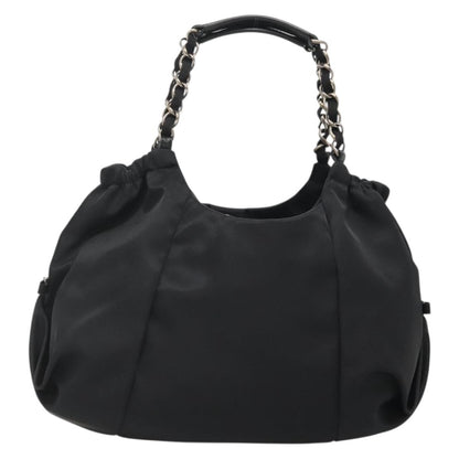 Salvatore Ferragamo Salvatore Ferragamo Chain Shoulder Bag Nylon Black Authentic 129646