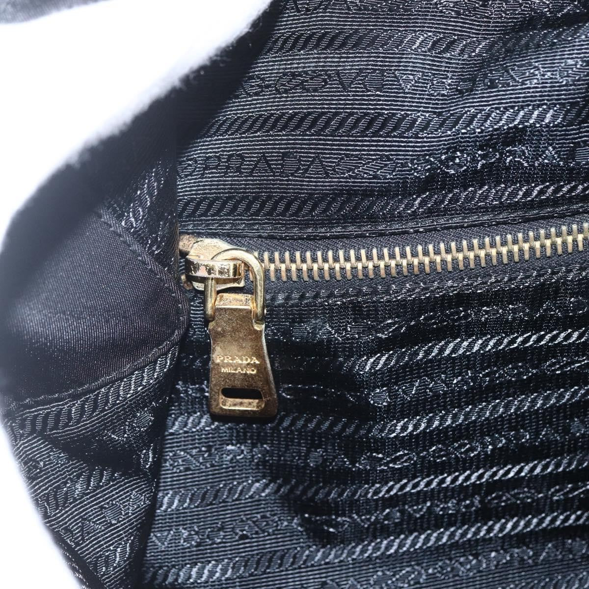 Prada PRADA Tote Bag Nylon 2way Black Gold Authentic ep12892