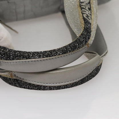 Chanel CHANEL Sports Hand Bag Coated Canvas Silver CC Authentic bs21669