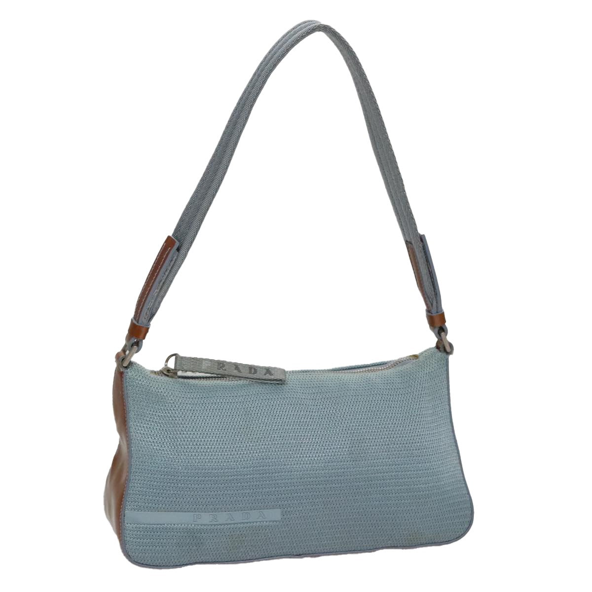 Prada PRADA Sports Shoulder Bag Canvas Blue Authentic bs21360
