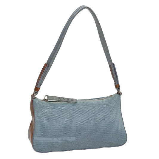 Prada PRADA Sports Shoulder Bag Canvas Blue Authentic bs21360