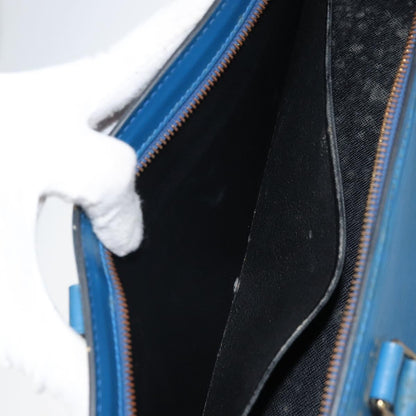 Louis Vuitton LOUIS VUITTON Epi Sac Triangle Hand Bag Blue M52095 LV Authentic 164160