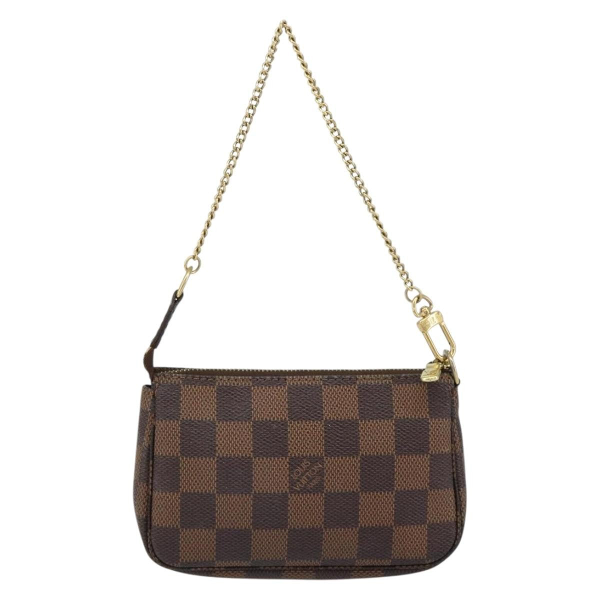 Louis Vuitton LOUIS VUITTON Damier Ebene Mini Pochette Accessoires Pouch N58009 LV Authentic 156078 Bag