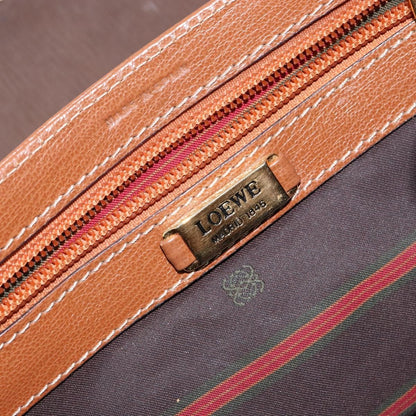 Loewe LOEWE Velazquez Hand Bag Suede Leather Brown Gold Authentic ep11077