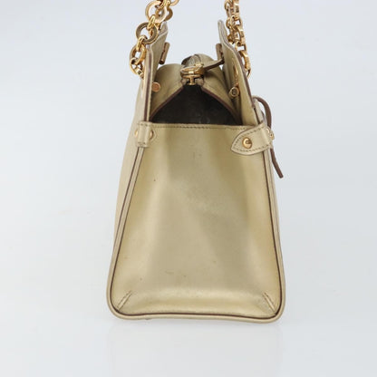 Salvatore Ferragamo Salvatore Ferragamo Gancini Shoulder Bag Leather Gold Authentic 162322