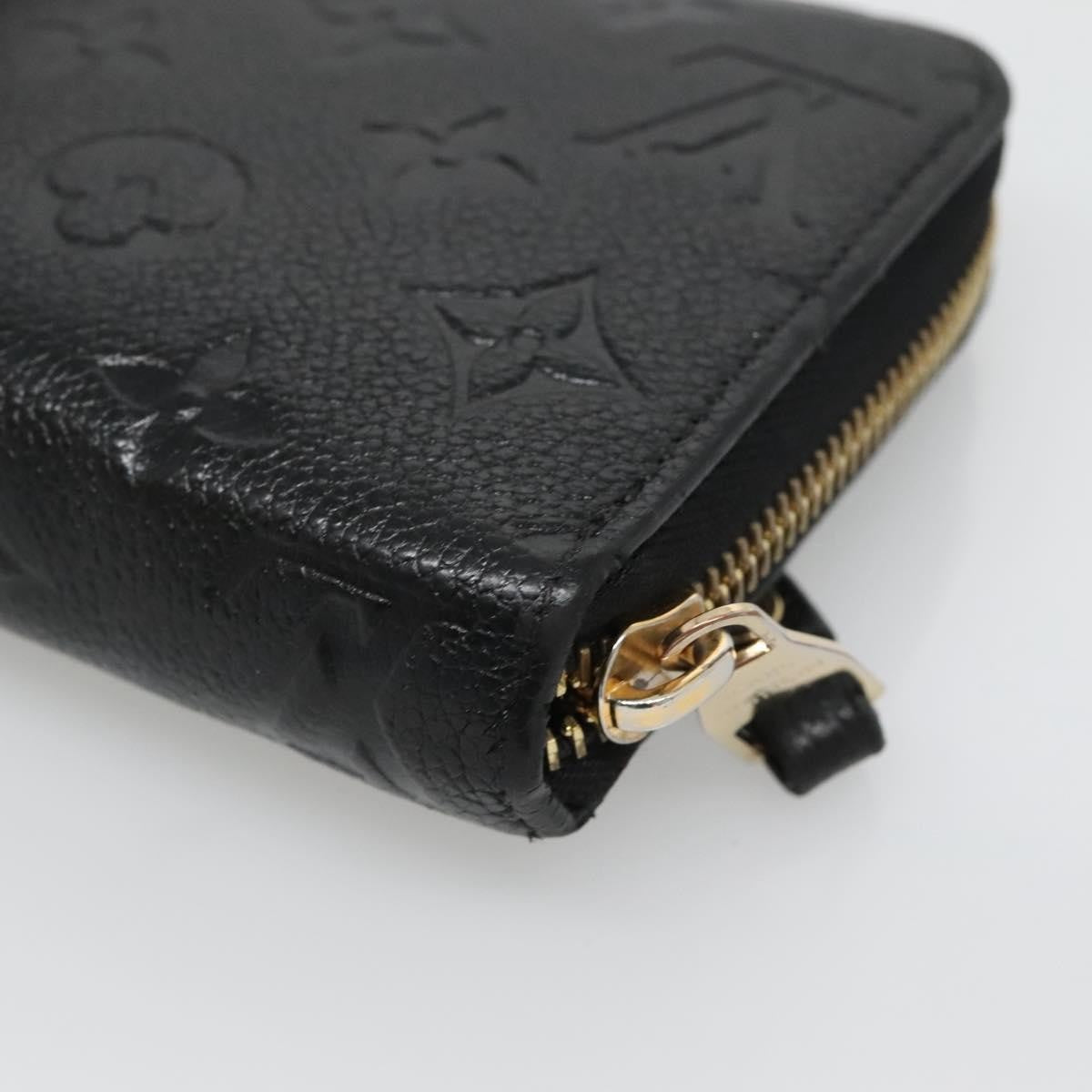 Louis Vuitton LOUIS VUITTON Monogram Empreinte Zippy Wallet Wallet Black M61864 LV Authentic hk2892 Bag