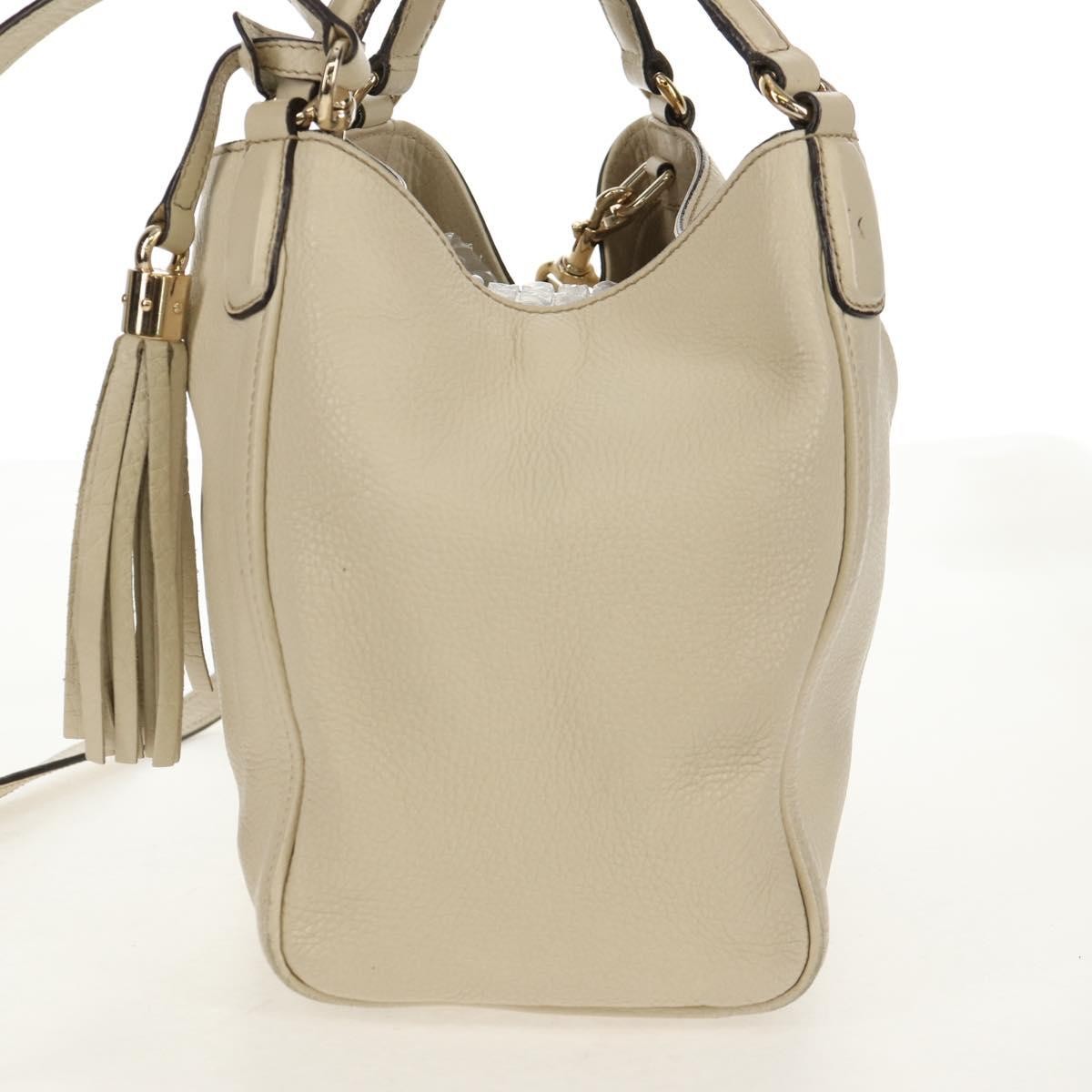 Gucci GUCCI Soho Shoulder Bag Leather 2way White Authentic ki5995