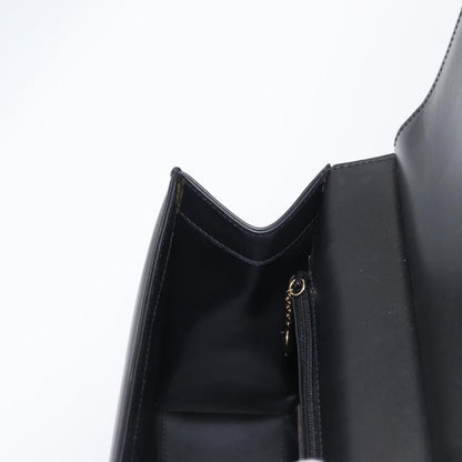 Gucci GUCCI Shoulder Bag Leather Black Gold Authentic BA8638