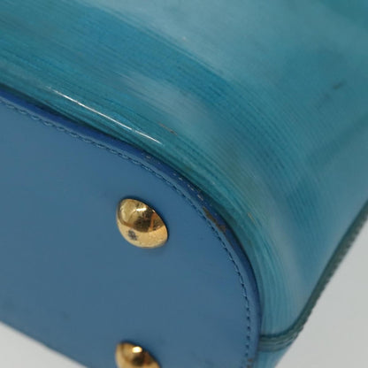 Louis Vuitton LOUIS VUITTON Epi Plage Mini Lagoon Bay Hand Bag Blue M92472 LV Authentic ep10332