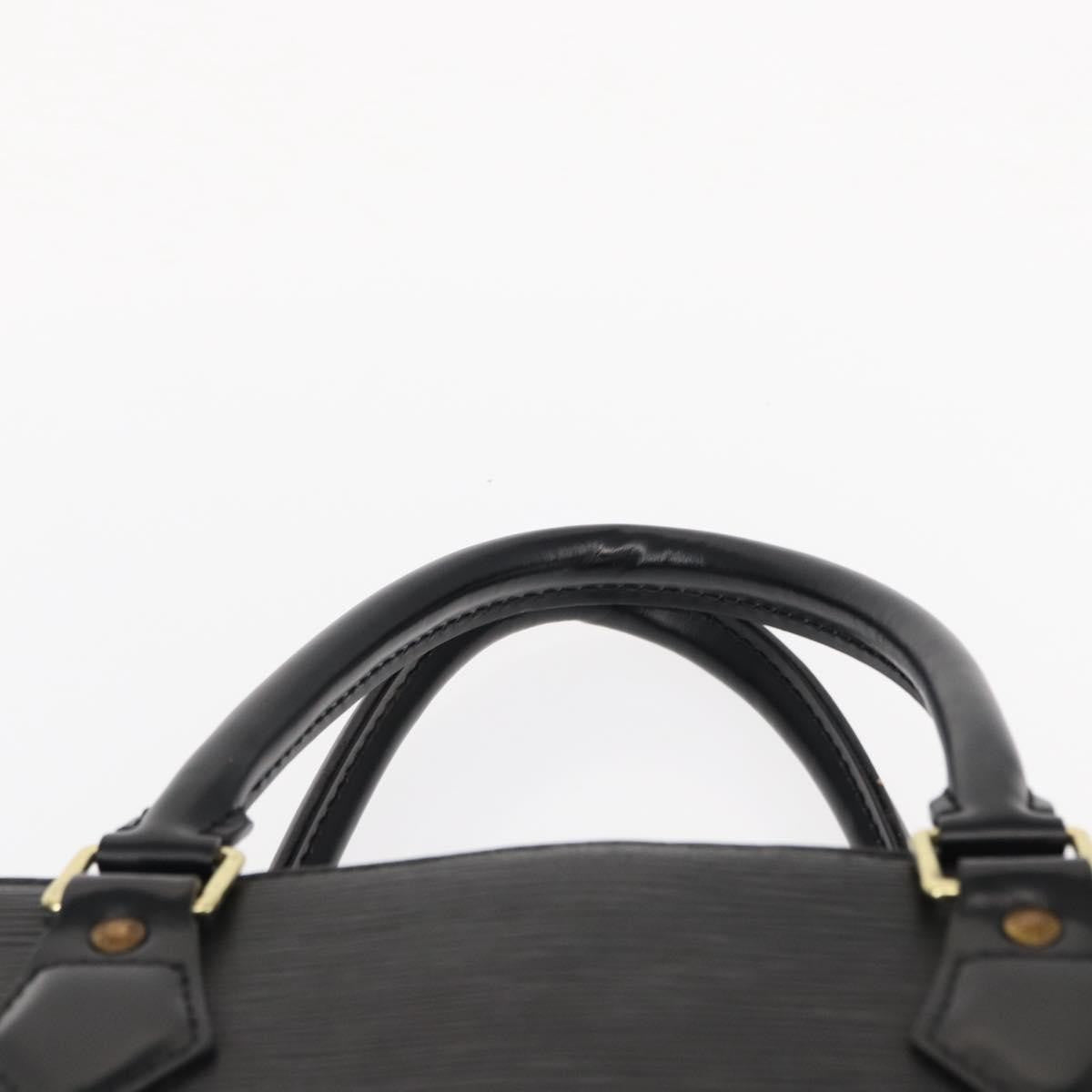 Louis Vuitton LOUIS VUITTON Epi Sac Plat Hand Bag Black M59082 LV Authentic ka251