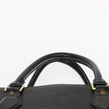 Louis Vuitton LOUIS VUITTON Epi Sac Plat Hand Bag Black M59082 LV Authentic ka251