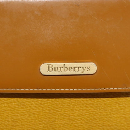 Burberrys Burberrys Hand Bag Leather Yellow Gold Authentic BA4802