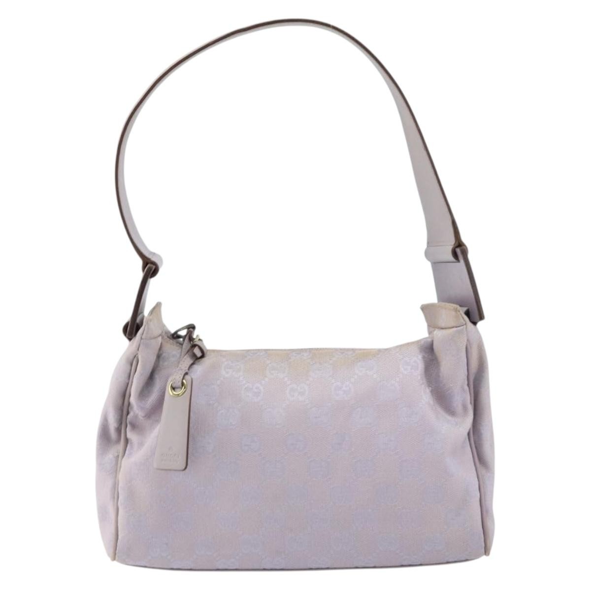 Gucci GUCCI GG Canvas Shoulder Bag Purple Gold 92699 Authentic 158466