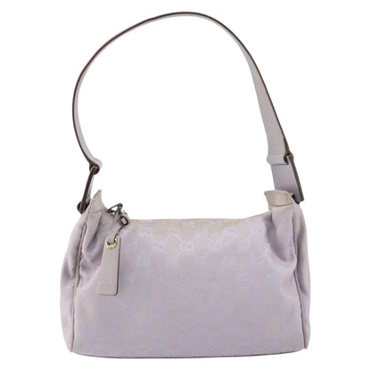 Gucci GUCCI GG Canvas Shoulder Bag Purple Gold 92699 Authentic 158466