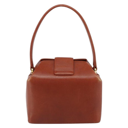 Givenchy GIVENCHY Hand Bag Leather Brown Gold Authentic 159082