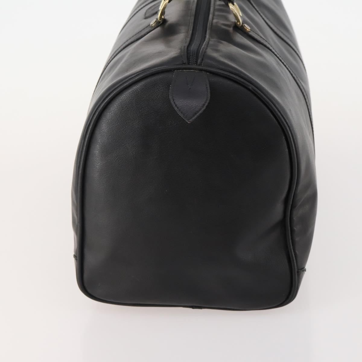 Valentino VALENTINO Boston Bag Leather Black Gold Authentic bs35030A