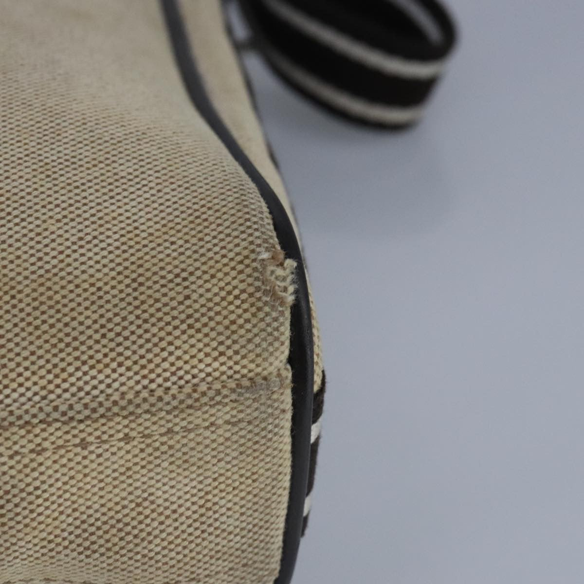 Burberry BURBERRY Shoulder Bag Canvas Beige Authentic ti2263