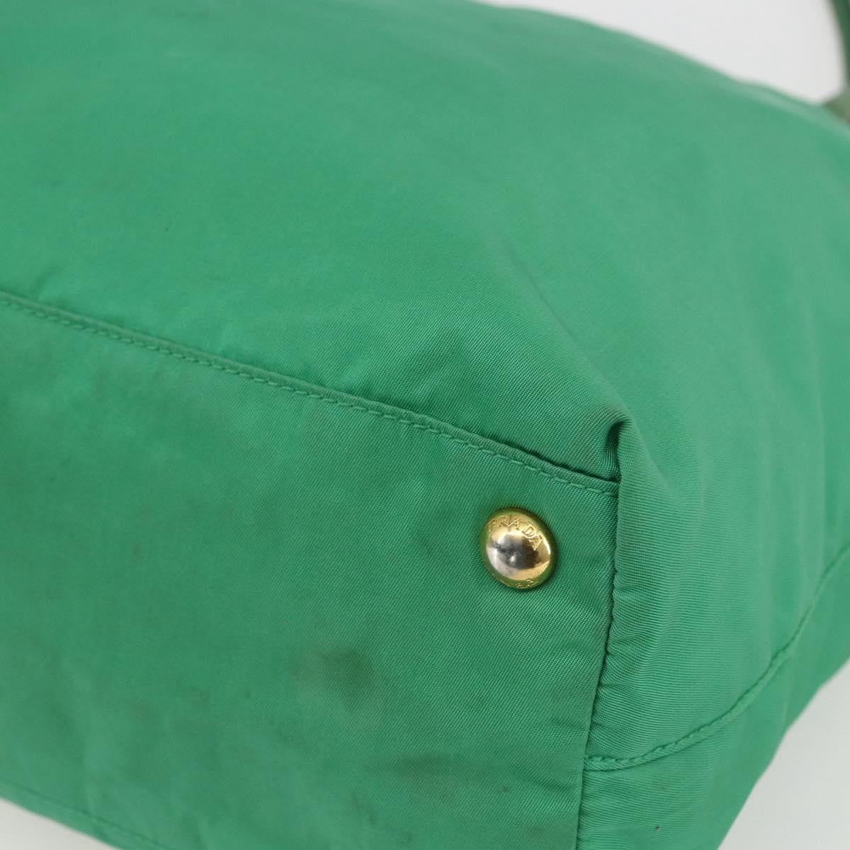 Prada PRADA Tote Bag Nylon Green Gold Authentic 155942