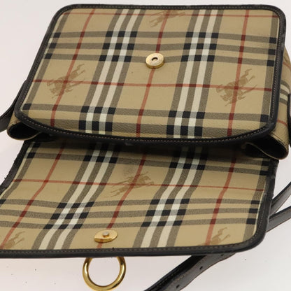 Burberrys Burberrys BURBERRY Nova Check Shoulder Bag PVC Beige Gold Authentic 136729