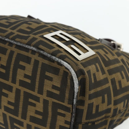 Fendi FENDI Zucca Canvas Hand Bag Black Brown Authentic 175169
