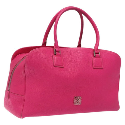 Loewe LOEWE Anagram Hand Bag Leather Pink Gold Authentic yk17930