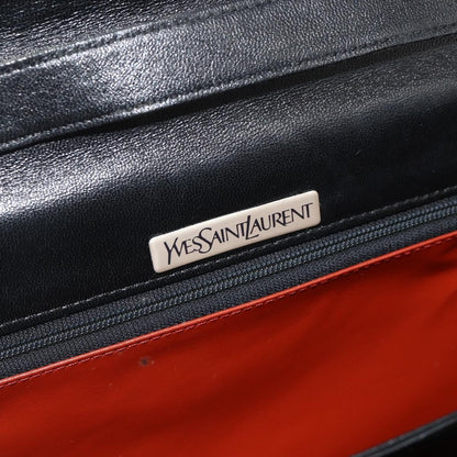 Saint Laurent SAINT LAURENT Shoulder Bag Leather Black Silver Authentic 176228