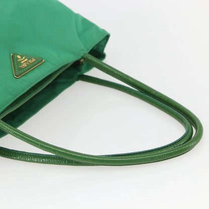 Prada PRADA Tote Bag Nylon Green Gold Authentic 155942