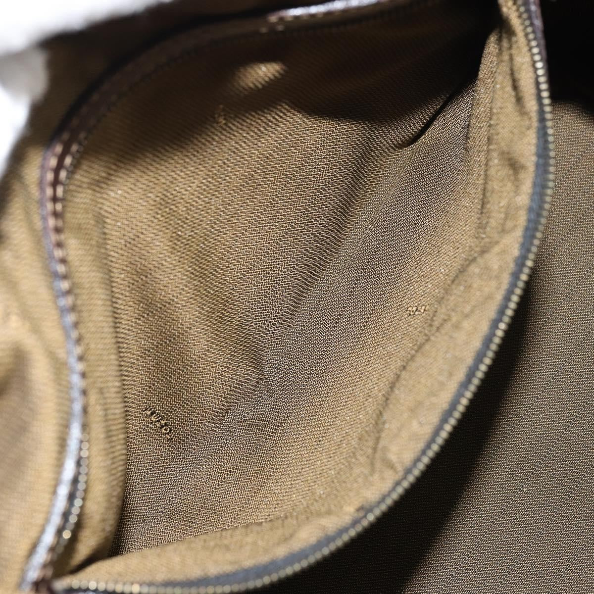 Fendi FENDI Zucca Canvas Hand Bag Black Brown gold Authentic 155701