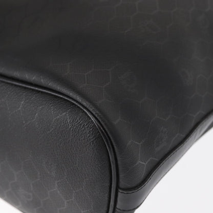 Dior Christian Dior Honeycomb Canvas Shoulder Bag PVC Black Gold Authentic 161139