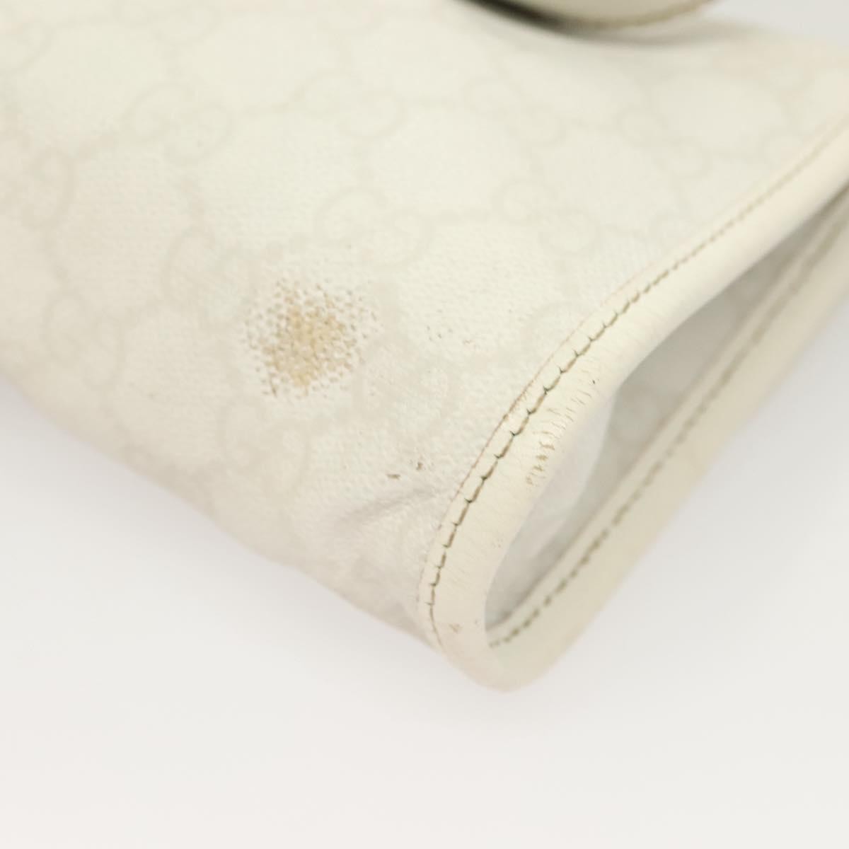 Gucci GUCCI GG Supreme Sherry Line Waist bag PVC White Gold 1669 Authentic bs28457