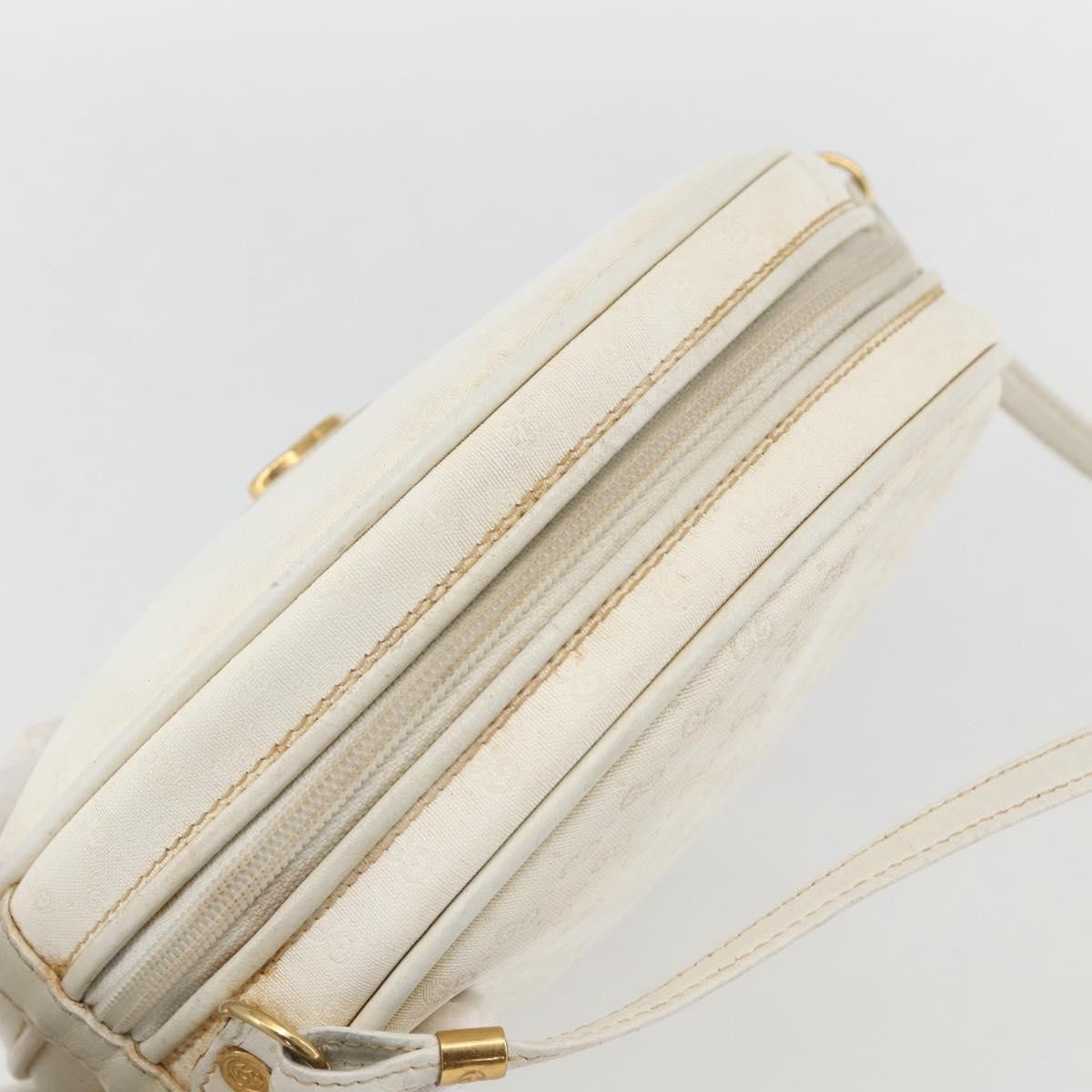 Gucci GUCCI Micro GG Supreme Shoulder Bag Leather White Gold 007 115 0088 Authentic 158504