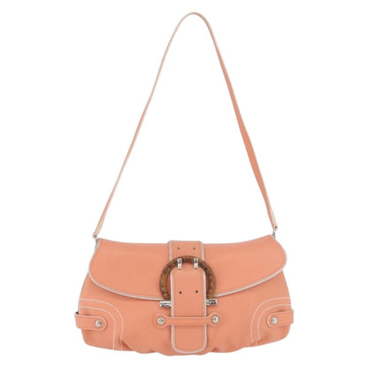 Salvatore Ferragamo Salvatore Ferragamo Gancini Shoulder Bag Leather Pink Silver Authentic BA11212