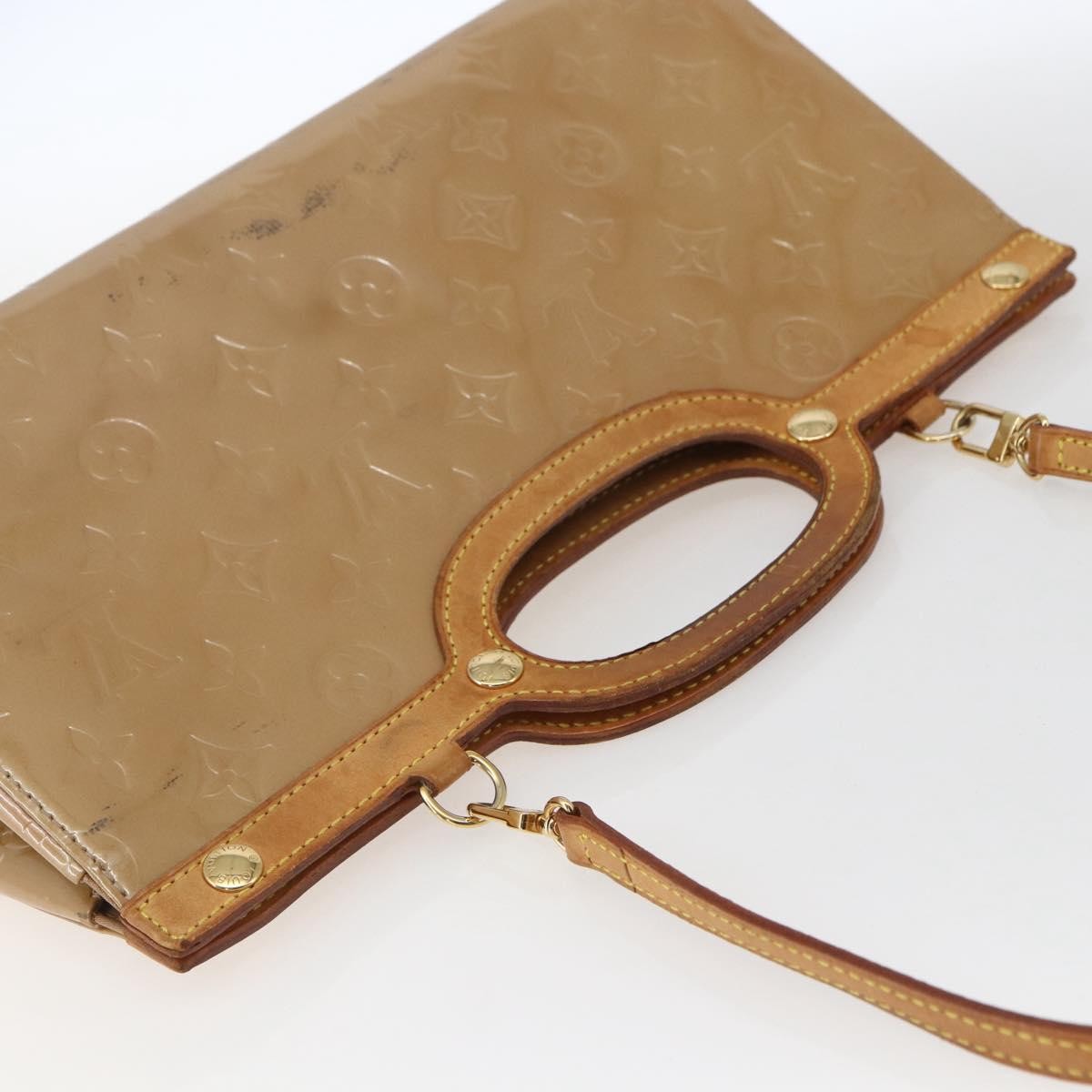 Louis Vuitton LOUIS VUITTON Monogram Vernis Roxbury Drive Bag 2Way Noisette M91372 Authentic 164676