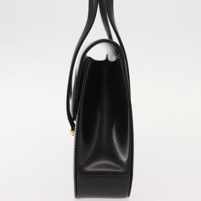 Gucci GUCCI Hand Bag Leather Black Gold Authentic 149354