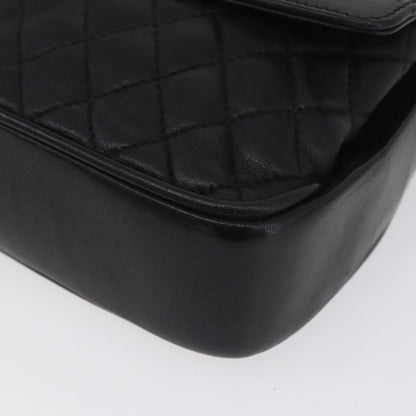 BALLY BALLY Chain Shoulder Bag Leather Black Gold Authentic BA10906