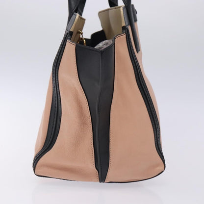 Chloé Chloé Chloe Alison Tote Bag Leather Pink Black Authentic gh323
