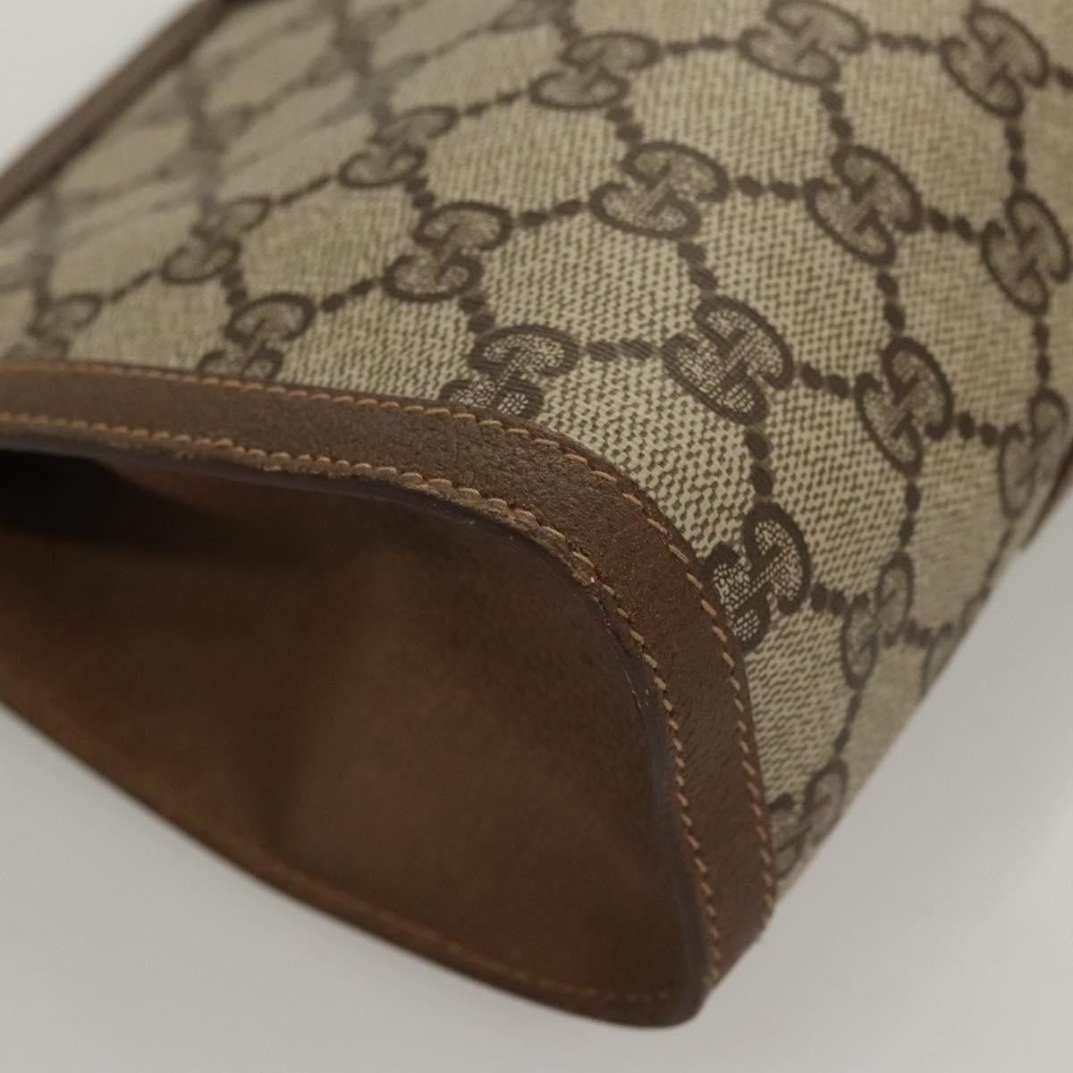 Gucci GUCCI GG Supreme Web Sherry Line Clutch Bag PVC Beige 89 01 032 Authentic 119134