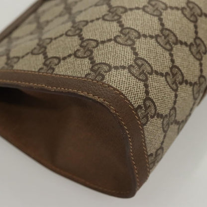 Gucci GUCCI GG Supreme Web Sherry Line Clutch Bag PVC Beige 89 01 032 Authentic 119134