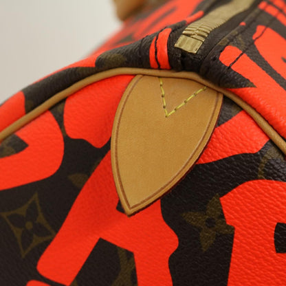 Louis Vuitton LOUIS VUITTON Monogram Graffiti Keepall 50 Boston Bag Orange M93699 Authentic 29908SV