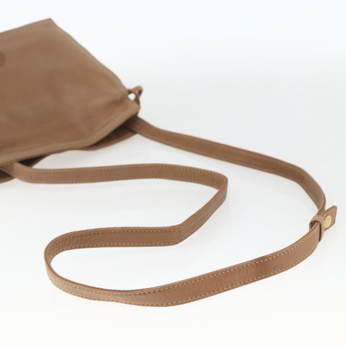 Loewe LOEWE Anagram Shoulder Bag Leather Brown Gold Authentic ep12651