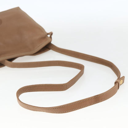 Loewe LOEWE Anagram Shoulder Bag Leather Brown Gold Authentic ep12651