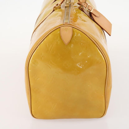 Louis Vuitton LOUIS VUITTON Monogram Vernis Mercer Boston Bag Beige M91000 LV Authentic ARZ413
