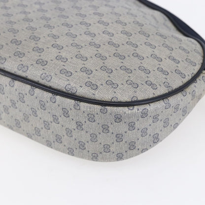 Gucci GUCCI Micro GG Supreme Shoulder Bag PVC Navy Gold Authentic BA7782