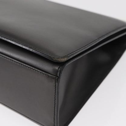 Gucci GUCCI Shoulder Bag Leather Black Gold Authentic BA8638